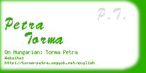 petra torma business card